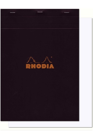 Rhodia Çizgisiz Bloknot, Siyah, 210x297mm