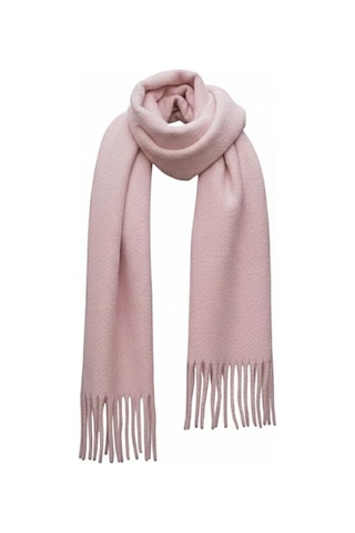 Bermody Puffy Yumuşak Dokulu Kadın Atkı Şal Omuz Şalı 50 X 190 Cm Pembe