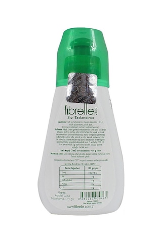 Fibrelle Zero Stevialı Sıvı Tatlandırıcı 200 ML