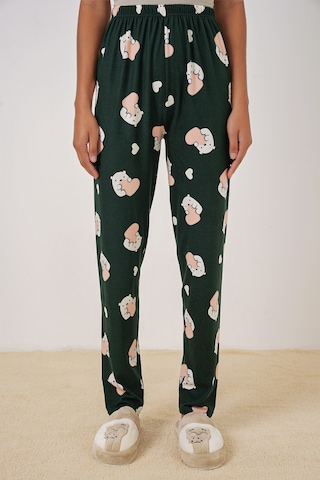 Bigdart 4323 Desenli Pijama Altı - Y. Zümrüt Yeşili