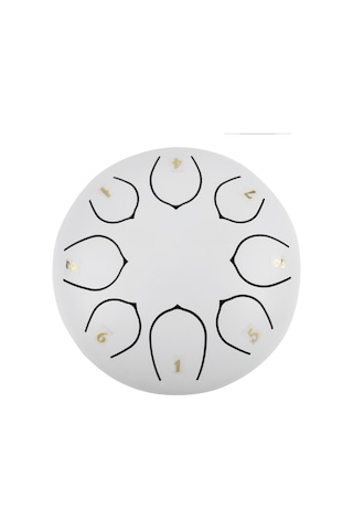 Jwin JTN-68 6 inç 8 Ses Ton Çelik Handpan Tongue Dil Davulu-Beyaz
