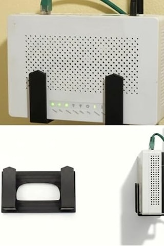 Kendinden Yapışkanlı Duvara Asılabilir Modem Adsl Wifi Router Saklama Duvara Montaj Kutusu Organizer Raf Siyah Çok Renkli