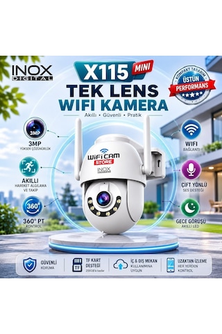 3MP Mini Wifi Güvenlik Kamerası İç Ve Dış Ortam