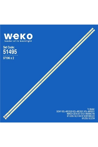 Sony Kdl-46rx521 46'' 2 Adet Tv Led Bar Tvnizin İçindeki Led Barla Aynısı Olduğunu Görmeden Almayınız. Led Bar Ürünlerinde Paket Açıldığında İade Kabul Edilmemektedir.