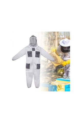 Suntek Profesyonel Arı Kıyafeti Gri Giyim Xxl-176-ila-185-cm