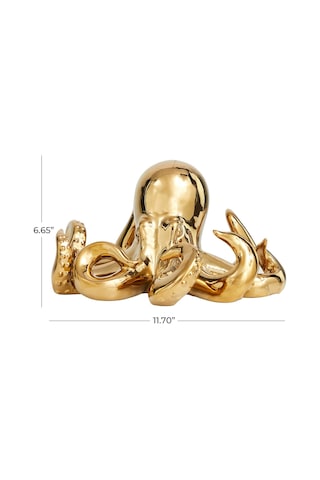 Deco 79 Seramik Ahtapot Dekoratif Heykel Dokulu Dokunaçlı Ev Dekorasyonu Heykeli, Vurgu Heykelcik 30,48 Cm X 27,9 Cm X Genel