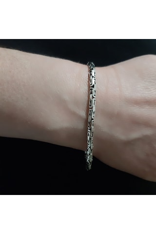 925 Ayar Gümüş Kral Bileklik 3.3 Mm