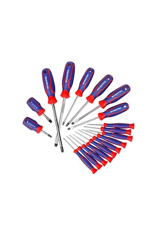 Workpro Wp200506 18 Parça Duvar Askı Aparatlı Profesyonel Cr-v Manyetik Tornavida Seti