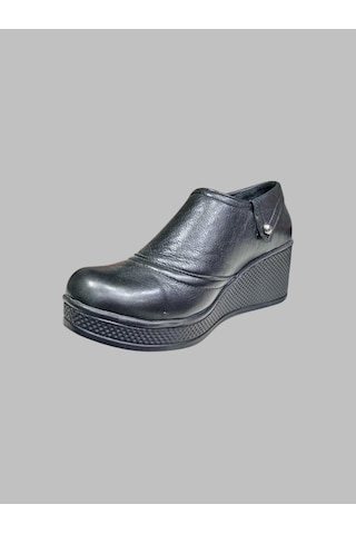 Castle Black Cb-22517 Kadın Deri Comfort Ayakkabı Siyah