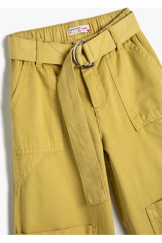 Koton Kemerli Kot Pantolon Bol Paça Kargo Cepli Pamuklu Haki 4skg40035ad 4SKG40035AD866 Haki