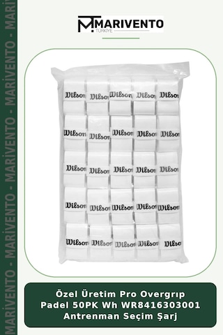 Özel Üretim Pro Overgrıp Padel 50pk Wh Wr8416303001 Antrenman Seçim Şarj Beyaz