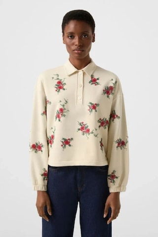 Bogner Fire&ıce Bogner Bijou Taş Detaylı Oversize Polo Sweatshirt Bej