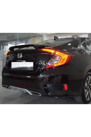 Honda Civic FC5 İçin Uyumlu Difüzör Gri Klasik Silver 2016-2021