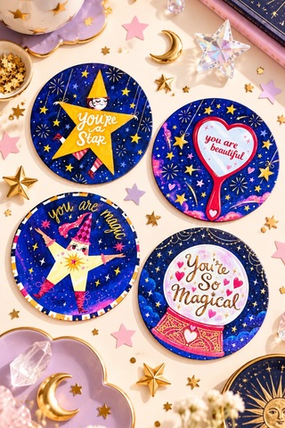 You're Magical Sihirli Dünya Temalı 4 Lü Bardak Altlığı Set 9 Cm, 3 Mm Ahşap Mdf, Dijital Baskı - 933651856 Diğer You're Magical Sihirli Dünya Temalı 4 Lü Bardak Altlığı Set 9 Cm, 3 Mm Ahşap Mdf, Dijital Baskı - 933651856 Diğer