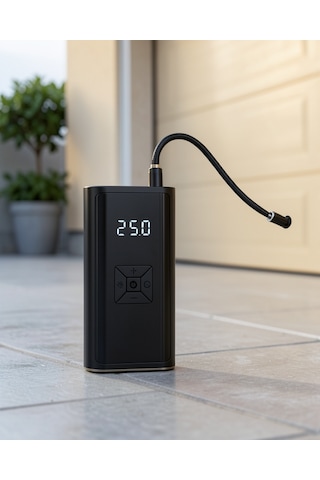 Kablosuz Lastik Şişirme Kompresörü Dijital Ekranlı Powerbank Özellikli Hava Pompası 0
