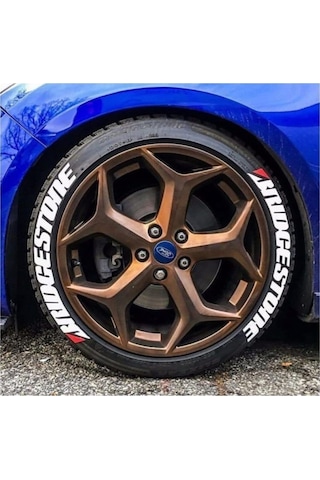 Bridgestone Lastik Yazısı Motosiklet Ve Otomobil Sticker Arma 8 Adet Bombtire