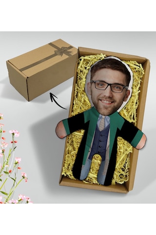 Bk Gift Hediye Kutusunda Kişiye Özel Fotoğraflı Erkek Hakim Tasarımlı Bebek Yastık, Arkadaşa Hediye, Sevgiliye Hediye, Doğum Günü Hediyesi