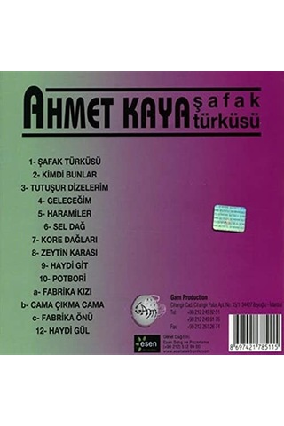 Kaya Şafak Türküsü 8697421785344 Plak Genel
