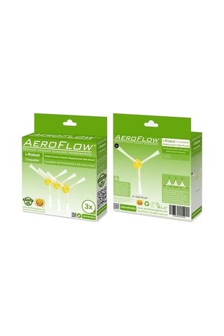 Aeroflow İrobot İle Uyumlu Roombaa 500/600/700/800/900 Serisi Süpürge Yan Fırça 3'lü Paket