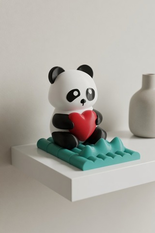 Panda Figürlü Telefon Standı Masaüstü Şık lik Telefon Tutucu Uyumlu Dekoratif