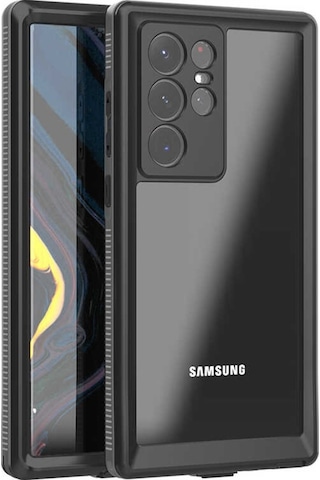 Samsung Galaxy S22 Ultra Kılıf Toz Kir Su Geçirmez Kapak Siyah
