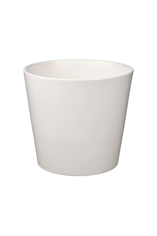 Toprak Saksı, Beyaz, 32 Cm, İç Mekan 3 Adet