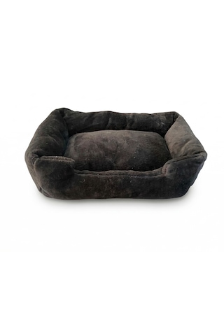Brt Pet Premium Dikdörtgen Peluş Kedi Yatağı Ve Küçük Irk Köpek Yatağı - 60x40 Cm - Siyah
