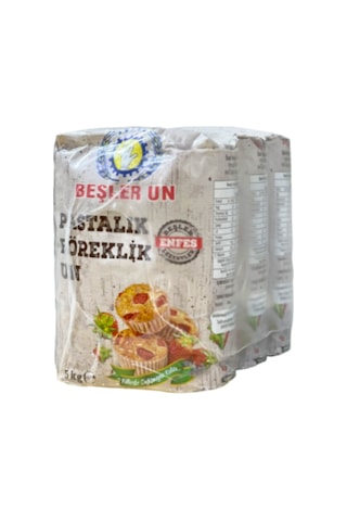 Beşler Pastalık Böreklik Buğday Unu 3 x 5 KG Beşler Pastalık Böreklik Buğday Unu 3 x 5 KG