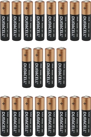 Duracell LR03/MN2400 1.5V Alkalin AAA İnce Kalem Pil 20'Li Kartela Paket 2'li Yırtmalı