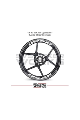 Bajaj Rs200 Jant Sticker Dış Ve İç Set Sticker Jant Şeridi Gri 72723171
