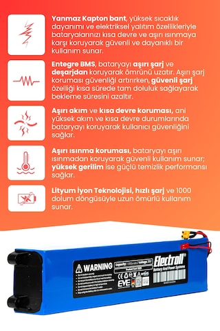 Mobil Urban E-go2 Batarya Yüksek Kapasite 36v 7.800mah