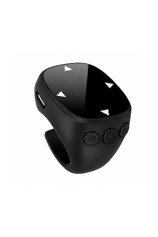 Bluetooth Kumandalı Uzaktan Kontrol Tiktok Kaydırma Kamera Ve Sayfa Çevirme Özellikli Yüzük Siyah Al5767