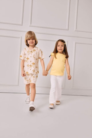 DeFacto Kız Bebek Flare Fit İspanyol Paça Gabardin Pantolon E1798A525SMWT34 Beyaz