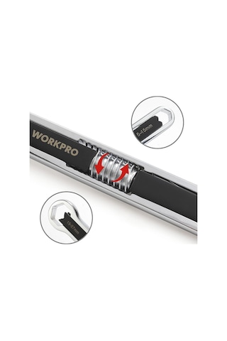 Workpro Wp272016 5/27mm Cr-v Üniversal Ayarlanabilir Çift Başlı Anahtar