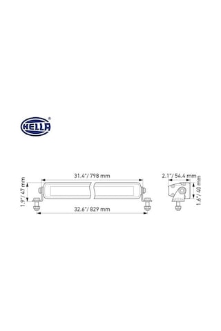 HELLA 10V-30V SLİM LED BAR OFF-ROAD 165W 5700K 9000 LÜMEN (33 LED