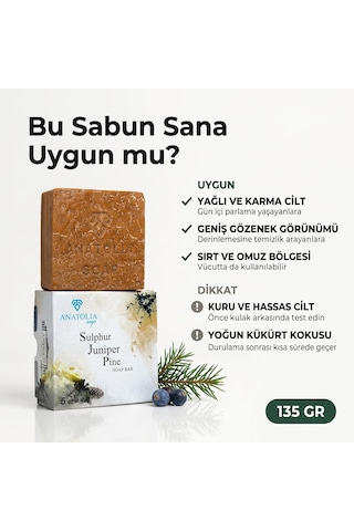 Lexroo Çam Ardıç Katranlı Kükürt Sabunu