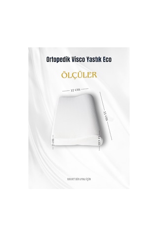 Visco Ortopedik Yastık Eco Boyun Fıtığı Boyun Düzleşmesi Boyun Ağrısı Destekli Lüks Ortopedik Yastık