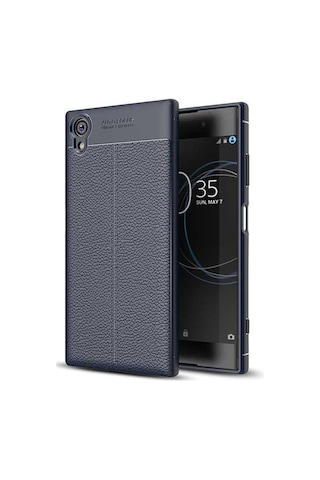Sony Xperia Xa1 Plus Kılıf Zore Niss Deri Desenli Silikon Kılıf