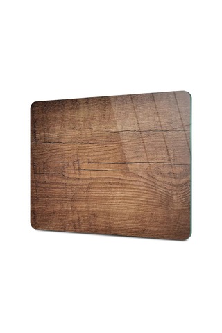 Decovetro Cam Kesme Tahtası Ve Sunumluk Eski Ahşap Desenli 25x35 Cm Çok Renkli