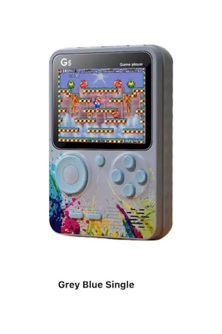 Taşınabilir Mini El Oyun Konsolu 500 Oyunlu Bluetooth Bağlantılı Gri Renk Gamepad