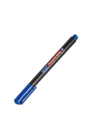 Kraf Permanent Marker Cd/dvd Kalemi 280m, Mavi, Orta Uç, Cam-plastik-metal Yüzeyler İçin, 12'li Paket