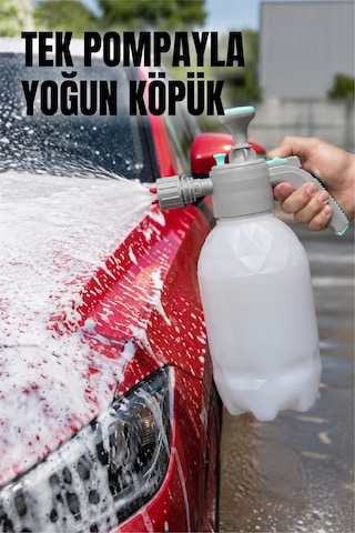 Basınçlı Köpük Pompası 2 Litre Manuel Oto Yıkama Köpük Püskürtücü Foam Sprayer
