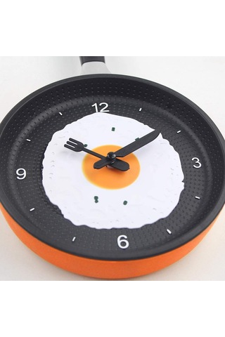 Kenpazar Tava Konseptli Duvar Saati çok Renkli