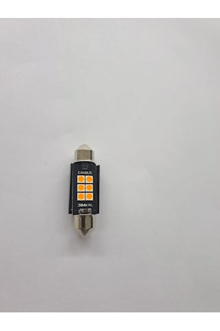39mm Sofit Led Ampul Turuncu 6 Led Plaka Bagaj Tavan Aydınlatma 2 Adet Uyumlu