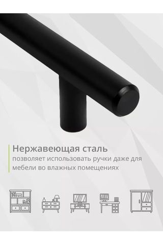 Kleyman Kulp Raylı Sistem, D12mm, 128/178 Mm, Matt Black 92426598 Siyah