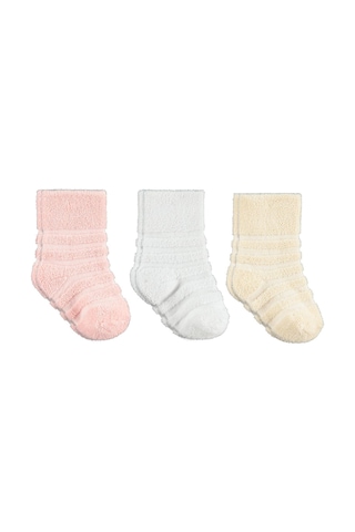 Civil Baby Çemberli Basic Havlu 6- 3'lü Bebek Kız Çorap Set Standart