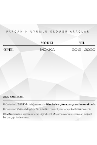 Opel Mokka İçin El Fren Düğmesi - Krom