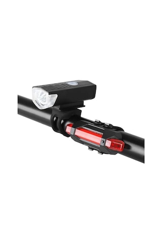 Forte Gt Bisiklet Işığı Usb Şarjlı Led Ön Arka Set Xbyc 6116 Siyah