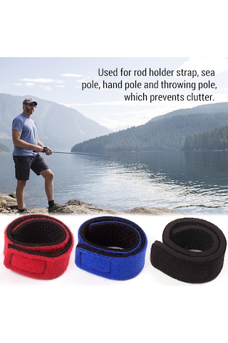 Geeksen 12 Adet Mavi Sbr+ok Kumaş İğne Çubuğu Bağlama Kayışı - Esnek, Dayanıklı Ve Taşınabilir - 30x240mm Boyutunda Balıkçılık Aleti