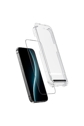 Apple iPhone 18 Pro Max Uyumlu Benks Ultra Shield 0.3mm Ekran Koruyucu + Kolay Uygulama Aparatlı Şeffaf
